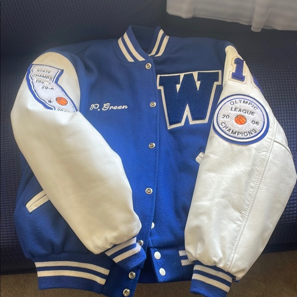Winward Blue and White Letterman Jacket